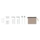 ALSANIDI, Side Car Umbrella, Portable Car Umbrella, Beige, Size 300*200*200 Cm