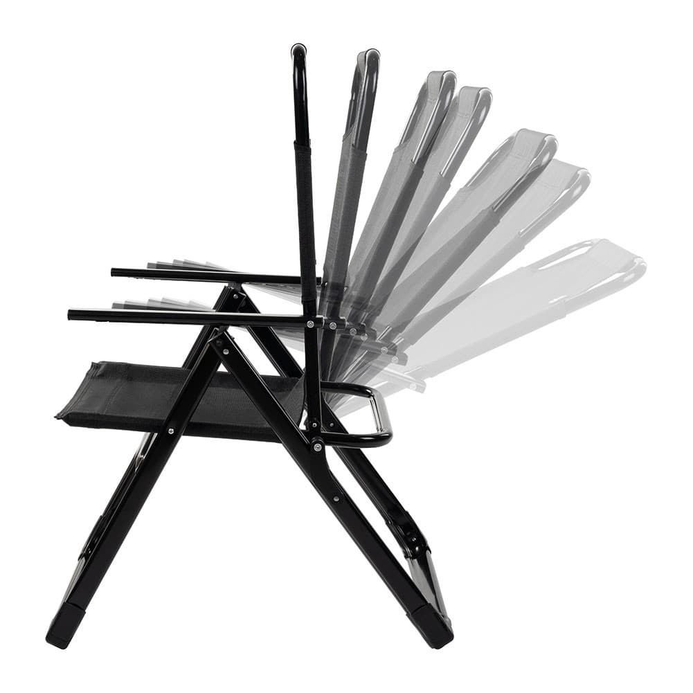 ALSANIDI, Foldable Camping Chair, Trips Chair, Black, Size102*62*67 Cm
