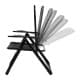 ALSANIDI, Foldable Camping Chair, Trips Chair, Black, Size102*62*67 Cm