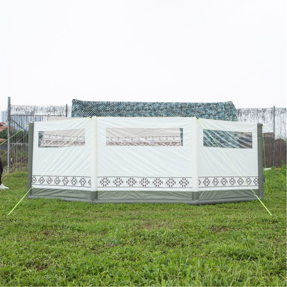 DPT, windbreak trips, Camping Curtain, White*Green, Size500*140 Cm