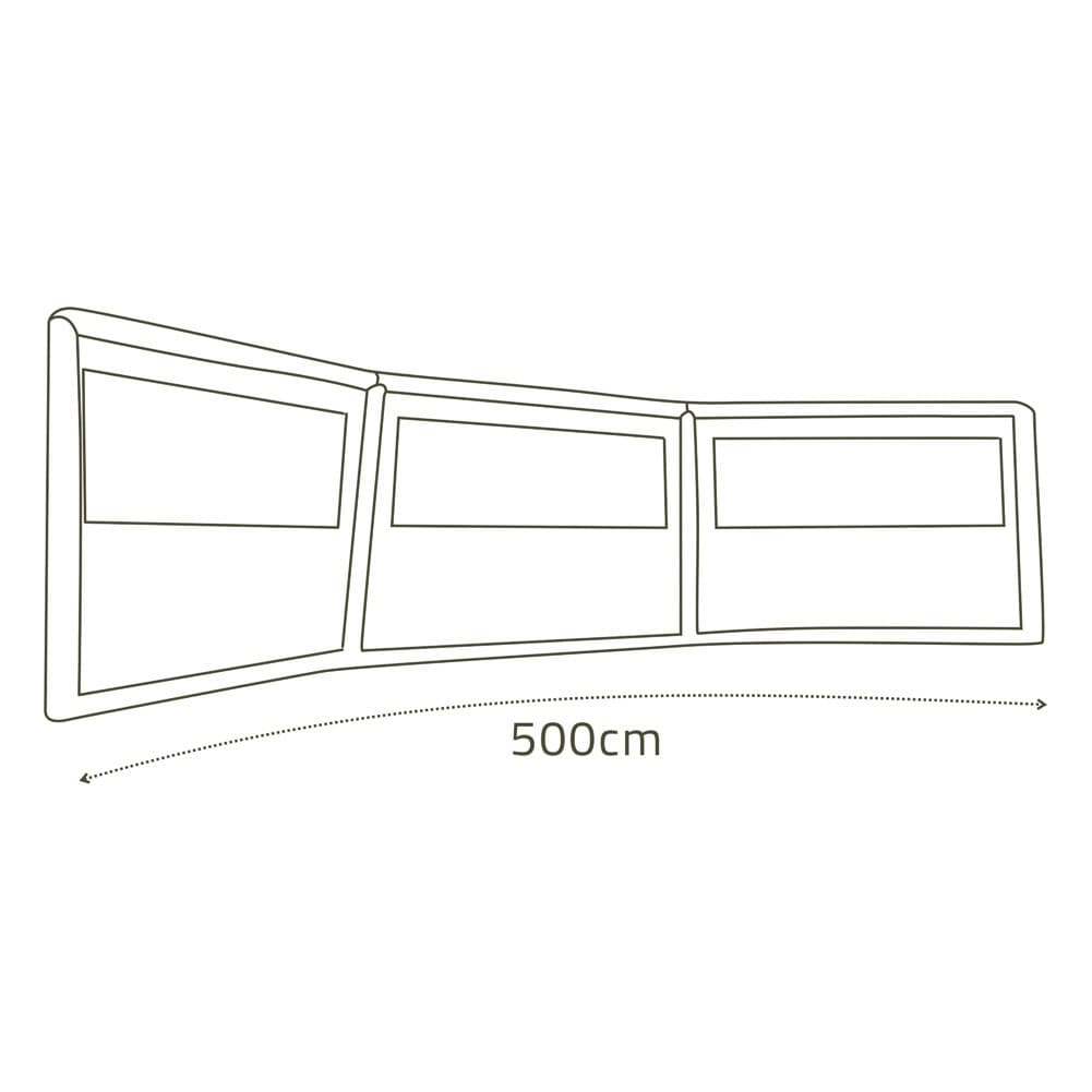 DPT, windbreak trips, Camping Curtain, White*Green, Size500*140 Cm
