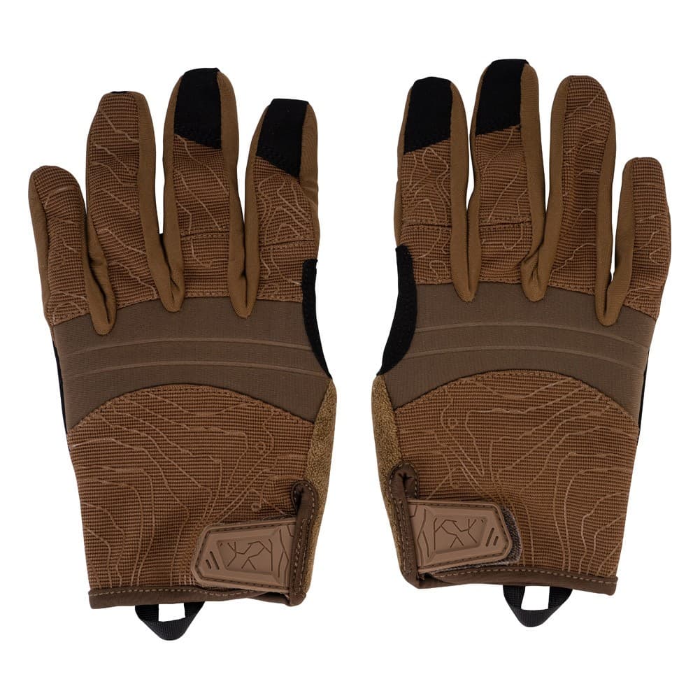 ALSANIDI, Camping Hand Gloves, Outdoor Gloves with Anti-Slip Grip, Brown, Size L22*W12.5 Cm