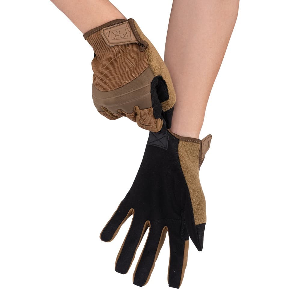 ALSANIDI, Camping Hand Gloves, Outdoor Gloves with Anti-Slip Grip, Brown, Size L22*W12.5 Cm