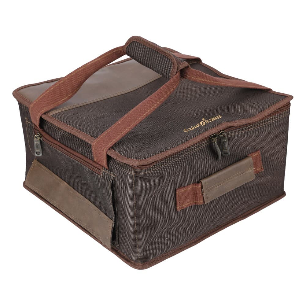 ALSANIDI, Al-Khair bag for trips, Camping bag, Coffee Brown, Size 33*32*18Cm