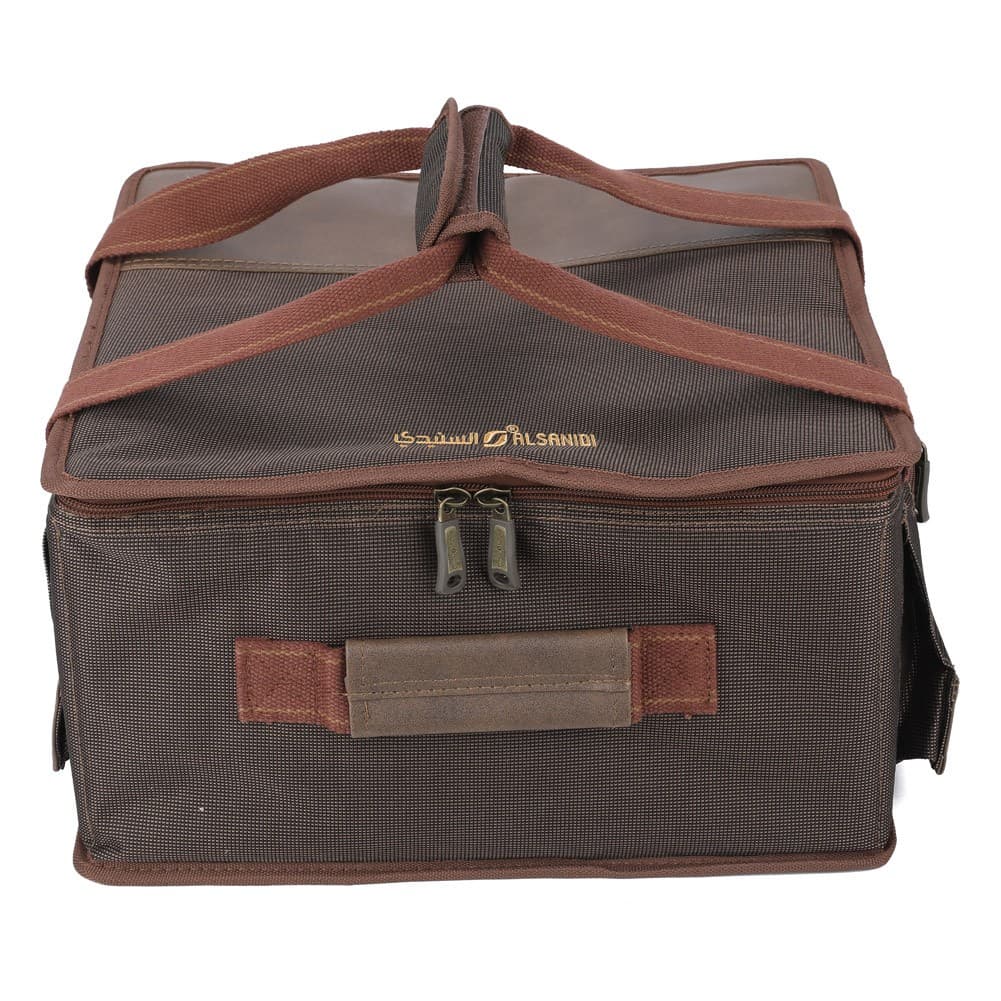ALSANIDI, Al-Khair bag for trips, Camping bag, Coffee Brown, Size 33*32*18Cm