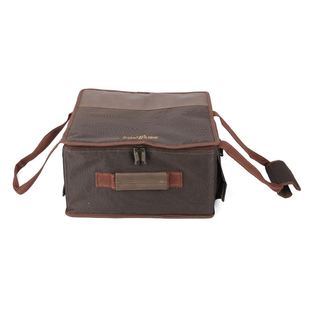 ALSANIDI, Al-Khair bag for trips, Camping bag, Coffee Brown, Size 33*32*18Cm