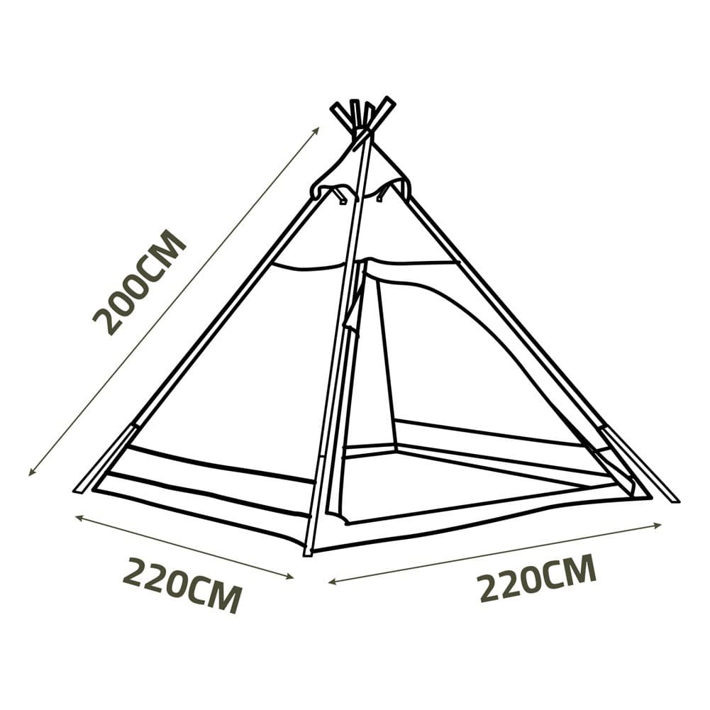 DPT, Pyramid lodge tent, Kaki, Size220*220*200 Cm