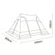DPT, Camping Tent, Kaki, Size450*300*230 Cm