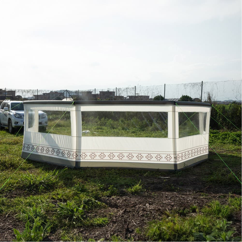 DPT, windbreak trips, Camping Curtain, White*Green, Size1140*140 Cm