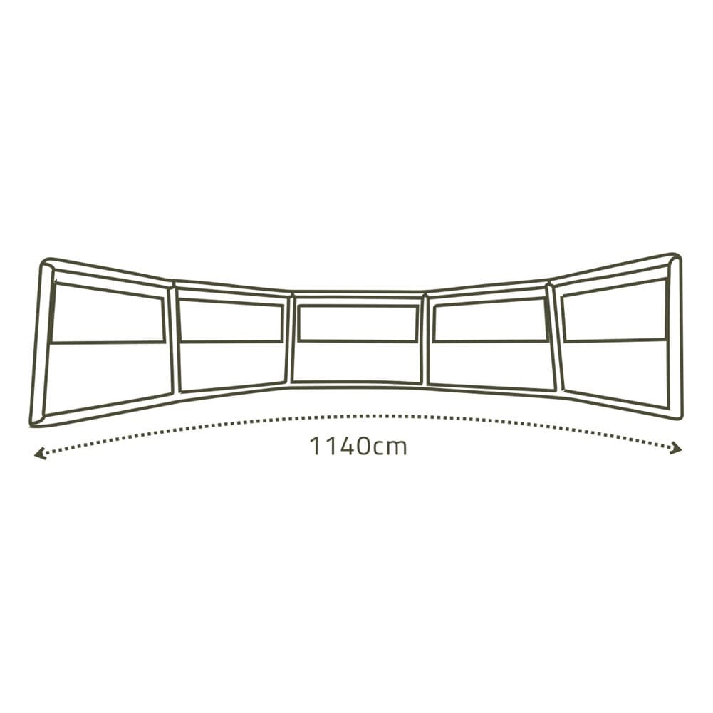 DPT, windbreak trips, Camping Curtain, White*Green, Size1140*140 Cm