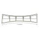 DPT, windbreak trips, Camping Curtain, White*Green, Size1140*140 Cm