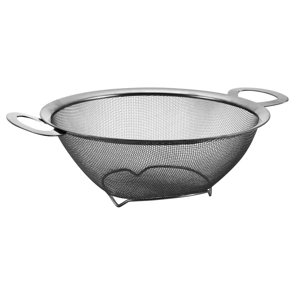 ALSANIDI, Stainless steel rice strainer, Rice, Vegetables and fruits strainer, Silver, Size 24 Cm
