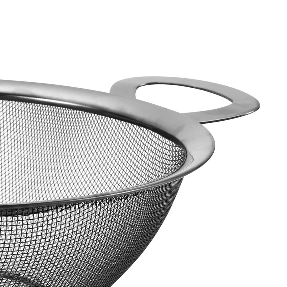 ALSANIDI, Stainless steel rice strainer, Rice, Vegetables and fruits strainer, Silver, Size 24 Cm