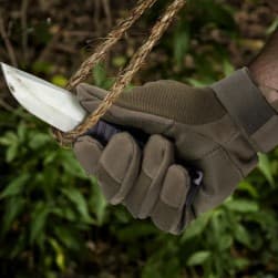 ALSANIDI, Camping Hand Gloves, Outdoor Gloves with Anti-Slip Grip, Green, Size L24*W10.5 Cm