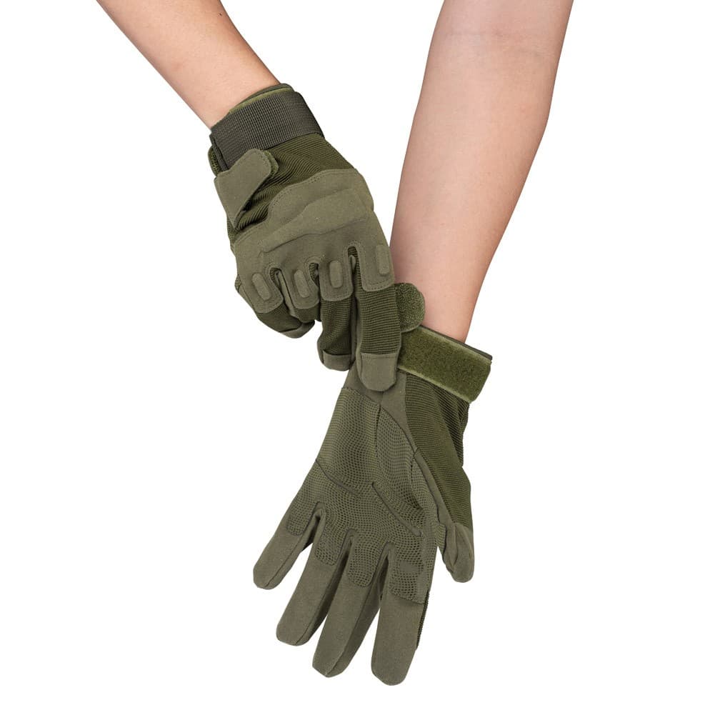 ALSANIDI, Camping Hand Gloves, Outdoor Gloves with Anti-Slip Grip, Green, Size L24*W10.5 Cm