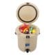 DPT, Plastic thermos for cold Liquids, Polyethylene water thermos, Brown, capacity 19 L Size 43.5*40.5*42.6 Cm