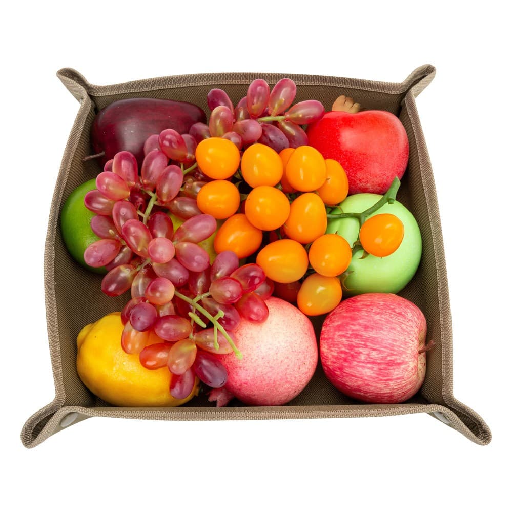 Ghiking, Foldable serving tray, Kaki, Size 24*24*5 Cm