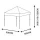 ALSANIDI, Garden and camping umbrella, Portable Car Umbrella, Gray*Blue,L: 300 * W: 300 * H: 300/315/330 CM