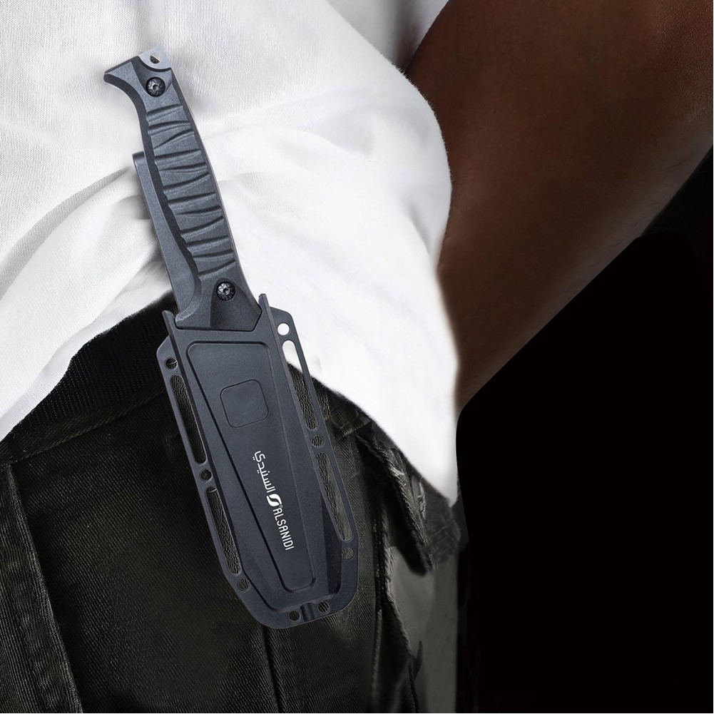 ALSANIDI, Folding Hunting Knife, Pocket Foldable knife, Black, Size 11.8 Cm  Thickness 3 mm