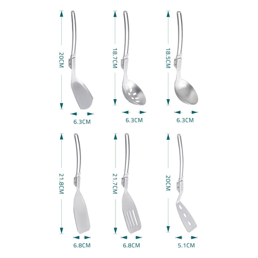 ALSANIDI, Chef's spoon set, Silver, Set 6 pcs