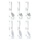 ALSANIDI, Chef's spoon set, Silver, Set 6 pcs