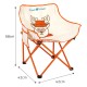 ALSANIDI, Foldable Camping Chair for Kids, Baby chair, Orang, Size42*42*68 Cm