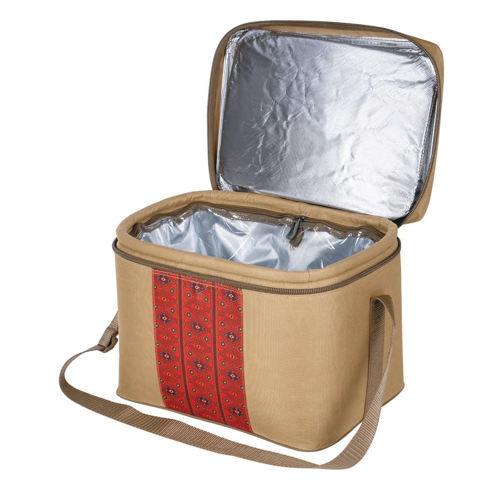 ALSANIDI, Heat and cold insulated keeping bag for food and drinks, Food bag for Trips, Kaki, Size 36*26*26Cm