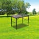 ALSANIDI, Aluminum Dish Drying Rack Table, Foldable Table for Outdoor and Home Gardens, Brown, Size 60*90 Cm