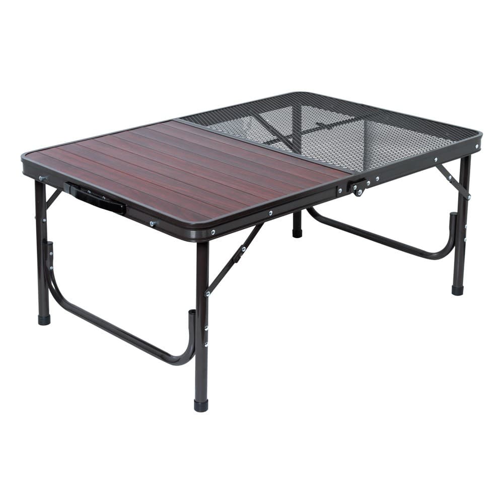 ALSANIDI, Aluminum Dish Drying Rack Table, Foldable Table for Outdoor and Home Gardens, Brown, Size 60*90 Cm