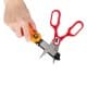 ALSANIDI, Double plastic knife sharpener, Knife sharpening tool, Orang, Size 11.5*1.2*3 Cm