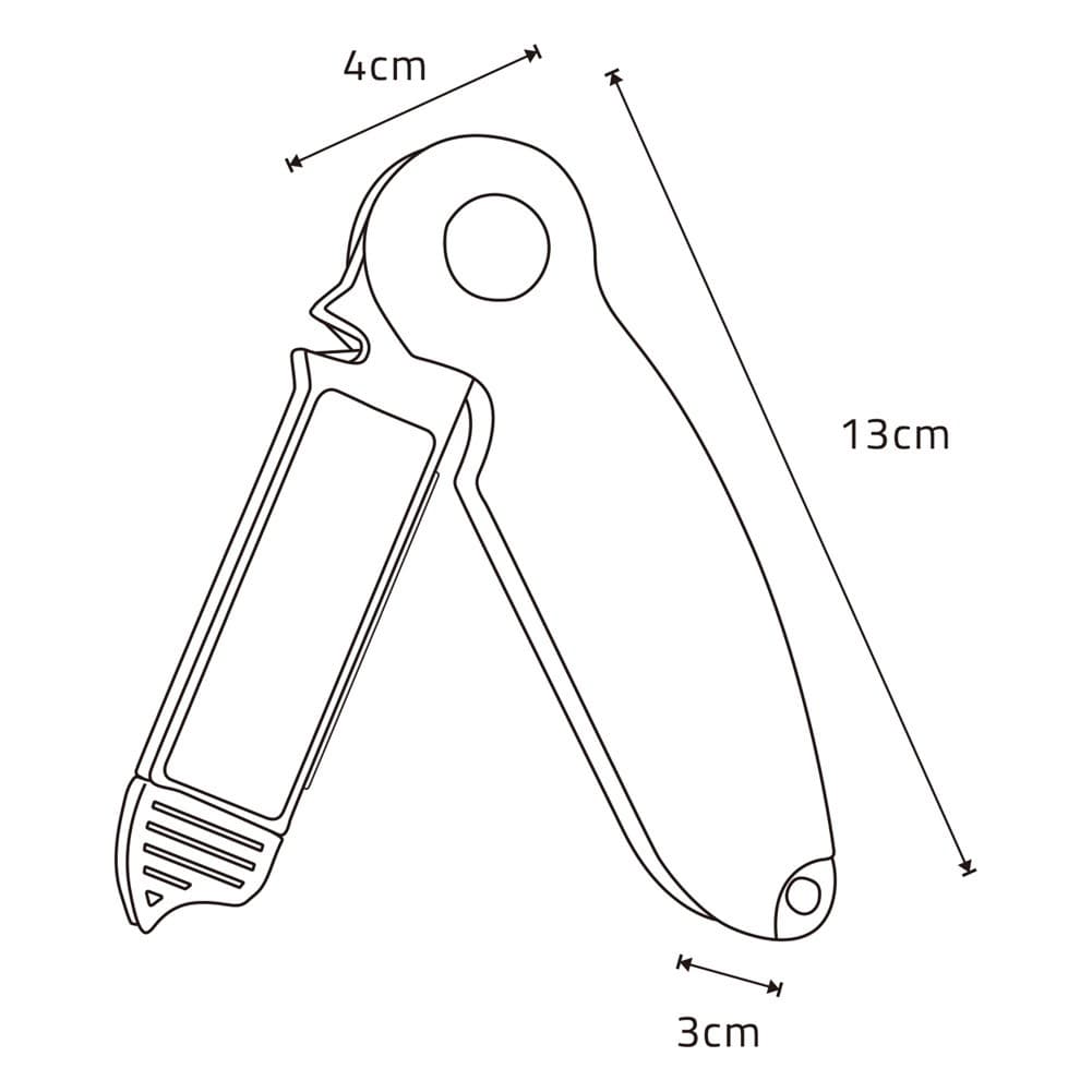 ALSANIDI, Double plastic knife sharpener, Knife sharpening tool, Orang, Size 11.5*1.2*3 Cm