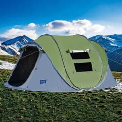 DPT, Nylon spontaneous overnight tent,  Inflatable Tent, Green*Gray, Size280*210*120 Cm