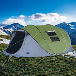 DPT, Nylon spontaneous overnight tent,  Inflatable Tent, Green*Gray, Size380*260*130 Cm