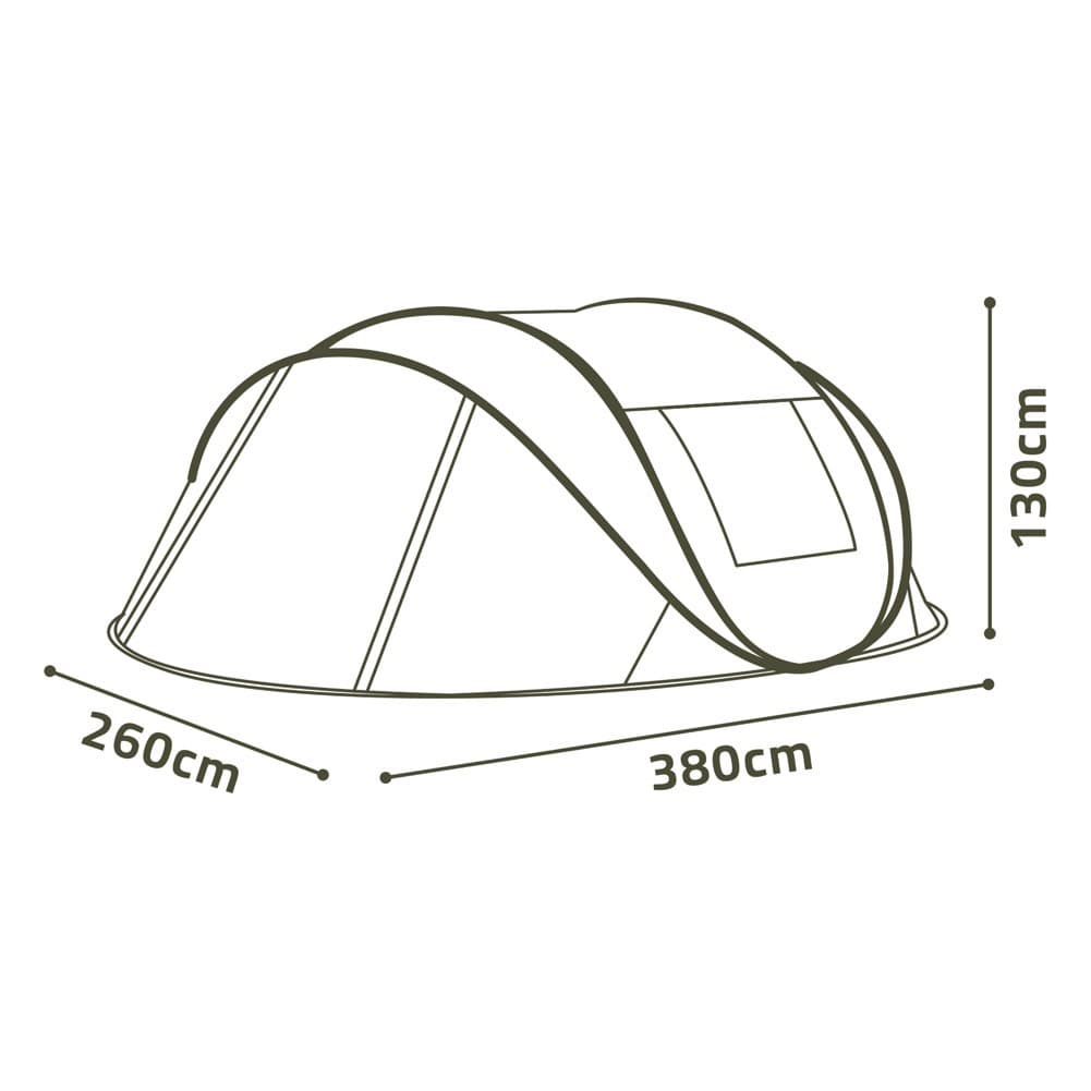 DPT, Nylon spontaneous overnight tent,  Inflatable Tent, Yellow*Grey, Size380*260*130 Cm