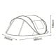 DPT, Nylon spontaneous overnight tent,  Inflatable Tent, Yellow*Grey, Size380*260*130 Cm
