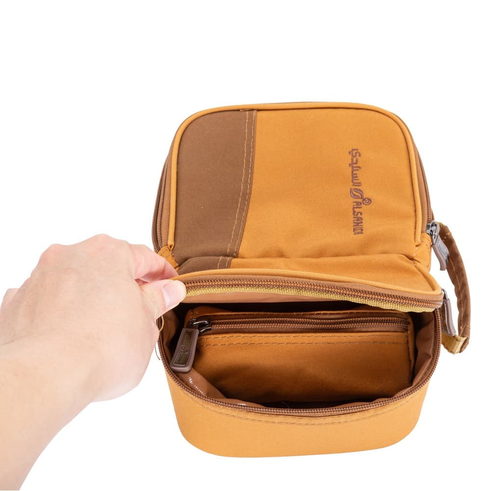 ALSANIDI, Separated cups and Mugs bag for trips, Cups Bag, Sandy, Size 25.5*18.5*10Cm