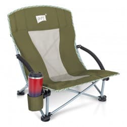 DPT, Foldable Camping Chair, Trips Chair, Olive, Size70*59*92 Cm