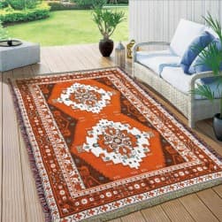 ALSANIDI, Ground seating mat for camping , Portable Camping and Hiking Floor Mat, Orang, Size L160*W220 Cm