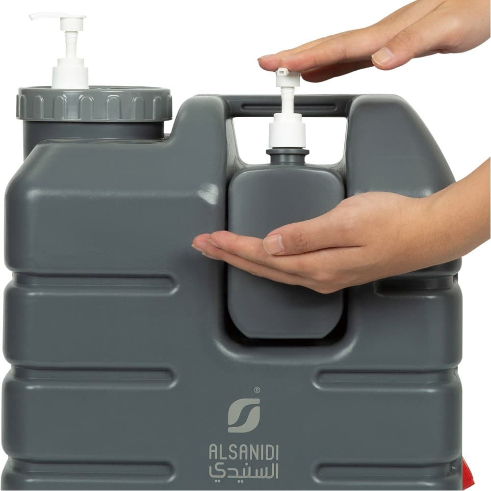 ALSANIDI, Plastic Gallon 3*1, Water Gallon, Gray, capacity 25 L