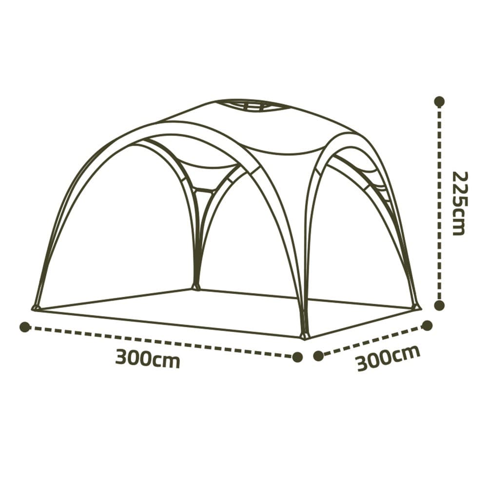 DPT, Camping Tent, White, Size 300*200*225 Cm