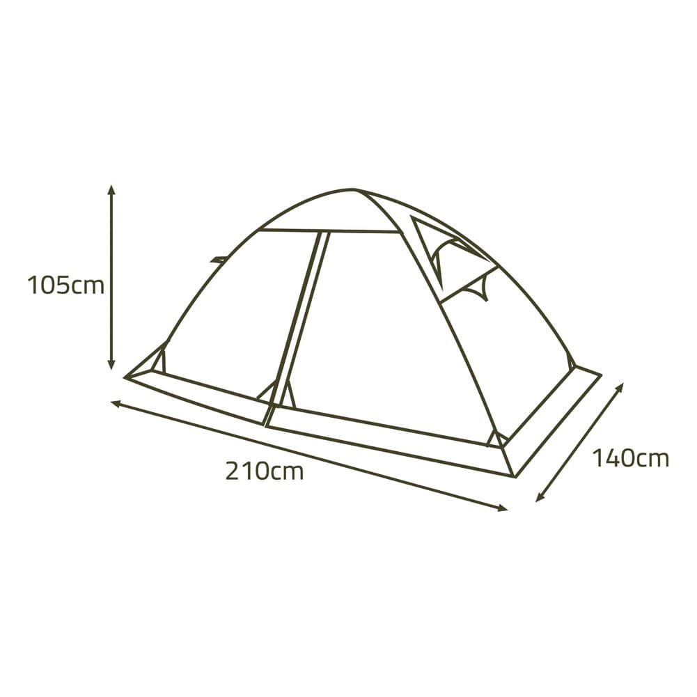 DPT, Camping Tent, White, Size 210*140*105 Cm