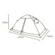 DPT, Camping Tent, White, Size 210*140*105 Cm