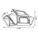 DPT, Car roof tent, Car tent, Kaki, Size L:221* W:140* H140 Cm