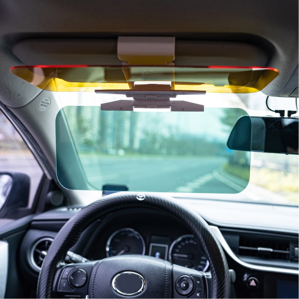 ALSANIDI, Car sunshade, Gray*Orang, Size32*14*15.5 Cm