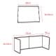 ALSANIDI, Air resistant wind screen, Stove fire wind screen, Silver, Size134*30.05 Cm