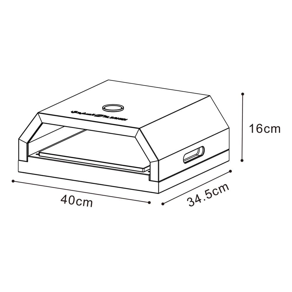 ALSANIDI, Pizza oven, Silver, Size40*34.5*16 Cm