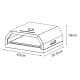 ALSANIDI, Pizza oven, Silver, Size40*34.5*16 Cm