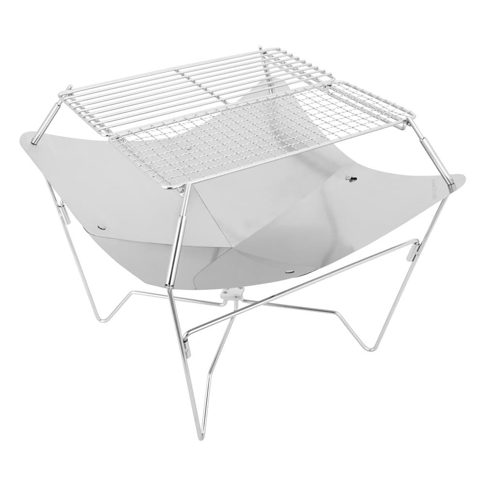 ALSANIDI, Charcoal stove, Portable stove, Silver, Size38.5*38.5*33Cm