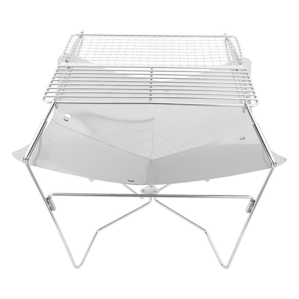 ALSANIDI, Charcoal stove, Portable stove, Silver, Size38.5*38.5*33Cm