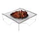 ALSANIDI, Charcoal stove, Portable stove, Silver, Size42*42*26Cm